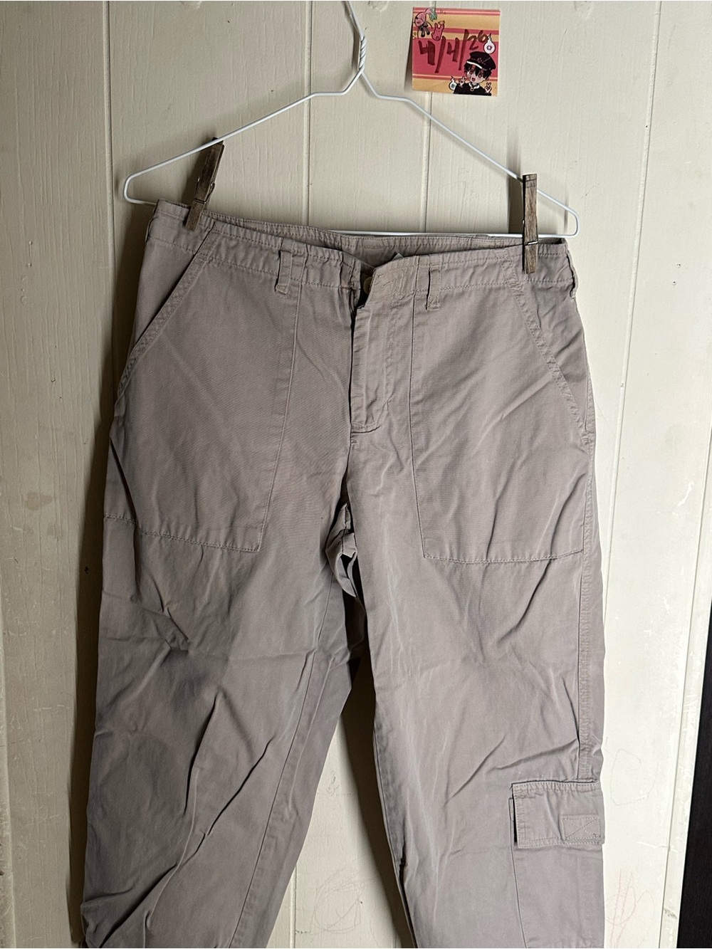 Paradox Neutral Taupe Utility Cargo Trousers